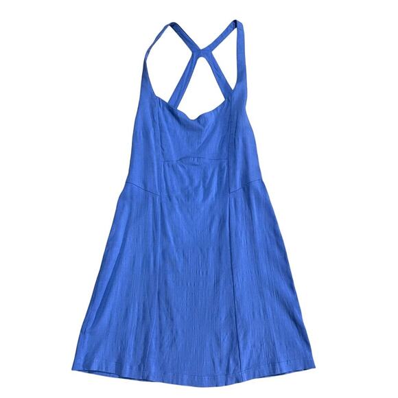 Free People FP Intimately Dusty Blue Mini Dress Tank Straps Size Small Open Back - Picture 1 of 4
